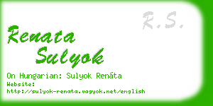 renata sulyok business card